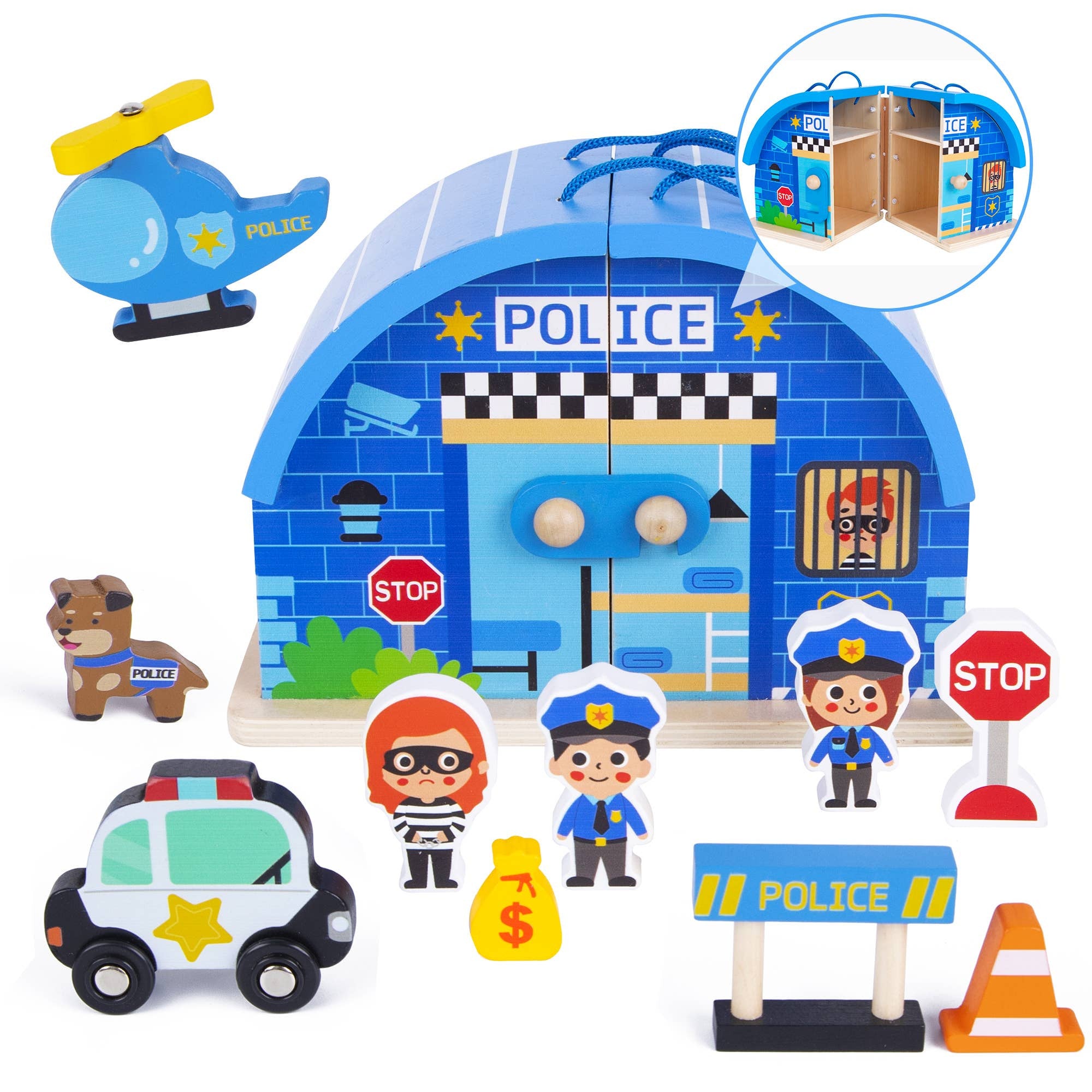 Wooden Police Set2