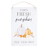 Farm Fresh Pumpkins Metal Sign