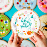 Be Kind To Yourself Handmade Embroidery Kit Hoop Art