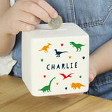 Personalised Dinosaur Square Money Box