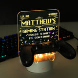 Personalised Gaming Controller Holder LED Colour Changing Light