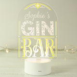 Personalised Gin Bar LED Colour Changing Night Light