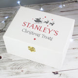 Personalised Christmas Eve White Wooden Box