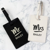 Personalised Mr & Mrs Luggage Tag Set