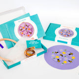 Bees and Lavender Handmade Embroidery Kit Hoop Art