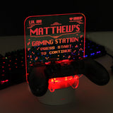 Personalised Gaming Controller Holder LED Colour Changing Light