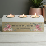 Personalised Floral Watercolour Tealight Box