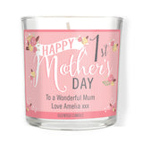 Personalised Floral 1st Mothers Day Candle