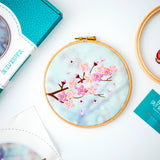 Cherry Blossom Handmade Embroidery Kit Hoop Art