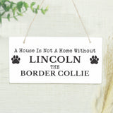 Personalised Paw Print Dog Breed Wooden Sign