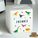 Personalised Dinosaur Square Money Box