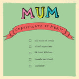 Mum Certificate of Merit Card