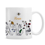 Personalised Wild Flowers Mug