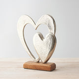 Aluminium Double Hearts Ornament