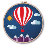 Hot Air Balloon Handmade Embroidery Pattern Fabric Pack