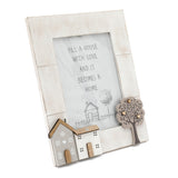 Wooden House & Tree Picture Frame