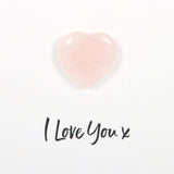 I Love you Rose Quartz Heart Greeting Card