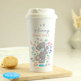 Personalised Me To You Floral Eco Travel Cup