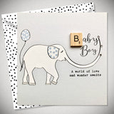 Baby Boy Elephant Card